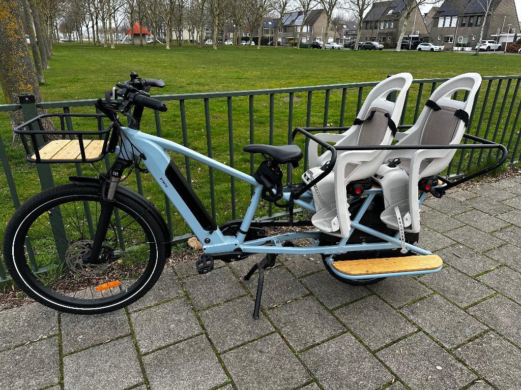 Longbike met kinderzitjes longtail elektrisch, Ophalen, Zo goed als nieuw, Overige merken