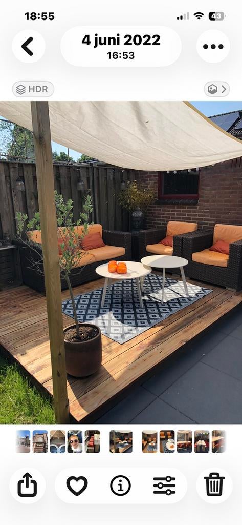 Loungeset, Tuin en Terras, Ophalen, Gebruikt, Kunststof, Bank