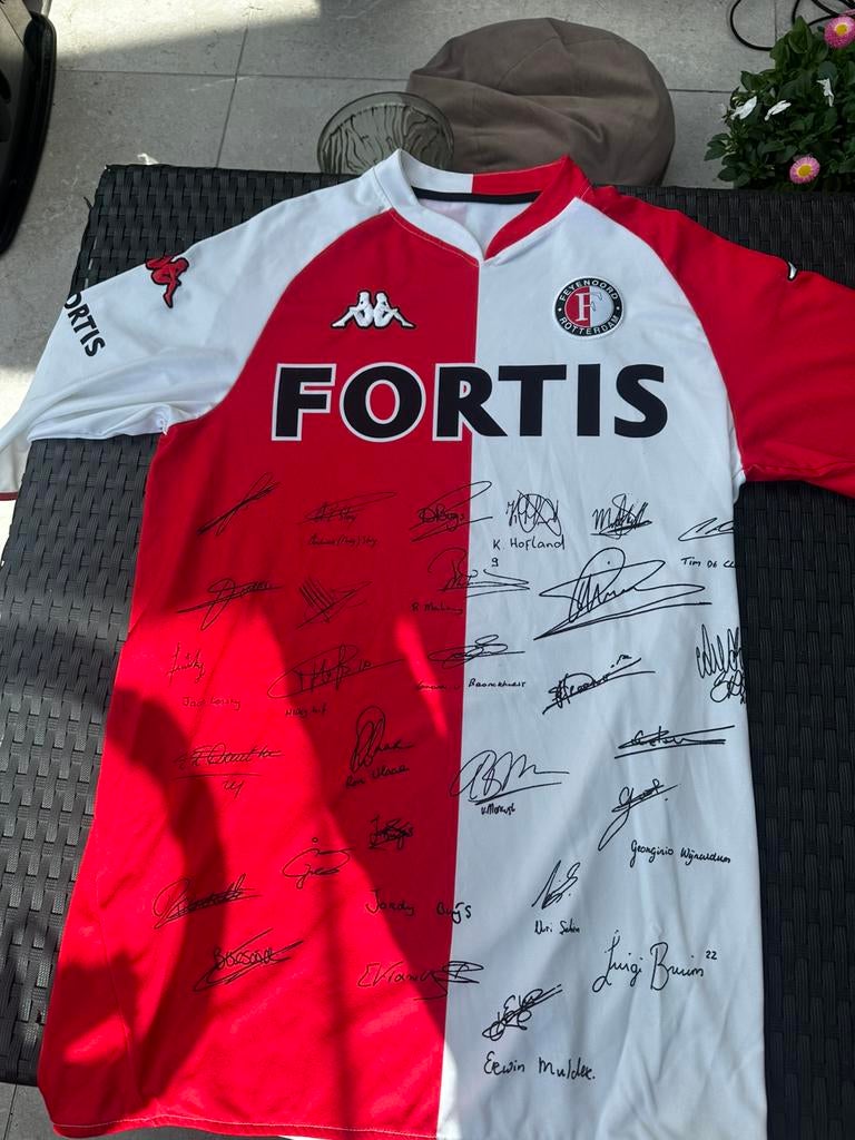 Gesigneerd Feyenoord thuis shirt 2007-2008 uniek item!, Ophalen of Verzenden, Zo goed als nieuw, Shirt
