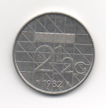 Rijksdaalder Beatrix periode, Postzegels en Munten, Munten | Nederland, Ophalen of Verzenden, Koningin Beatrix, 2½ gulden, Losse munt