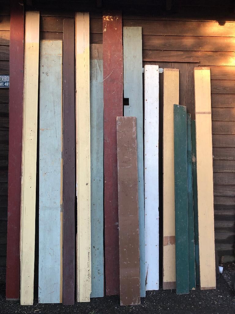 sloophout prachtige verschillende houten planken, Doe-het-zelf en Verbouw, Hout en Planken, Ophalen, Gebruikt, Minder dan 25 mm