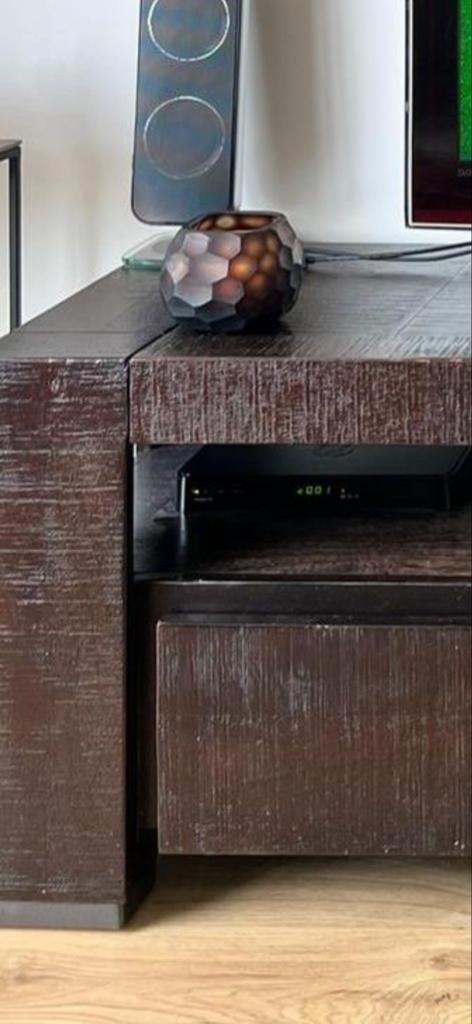 Houten tv-meubel Pure Wood, 150 tot 200 cm, Ophalen of Verzenden, Zo goed als nieuw, Minder dan 100 cm