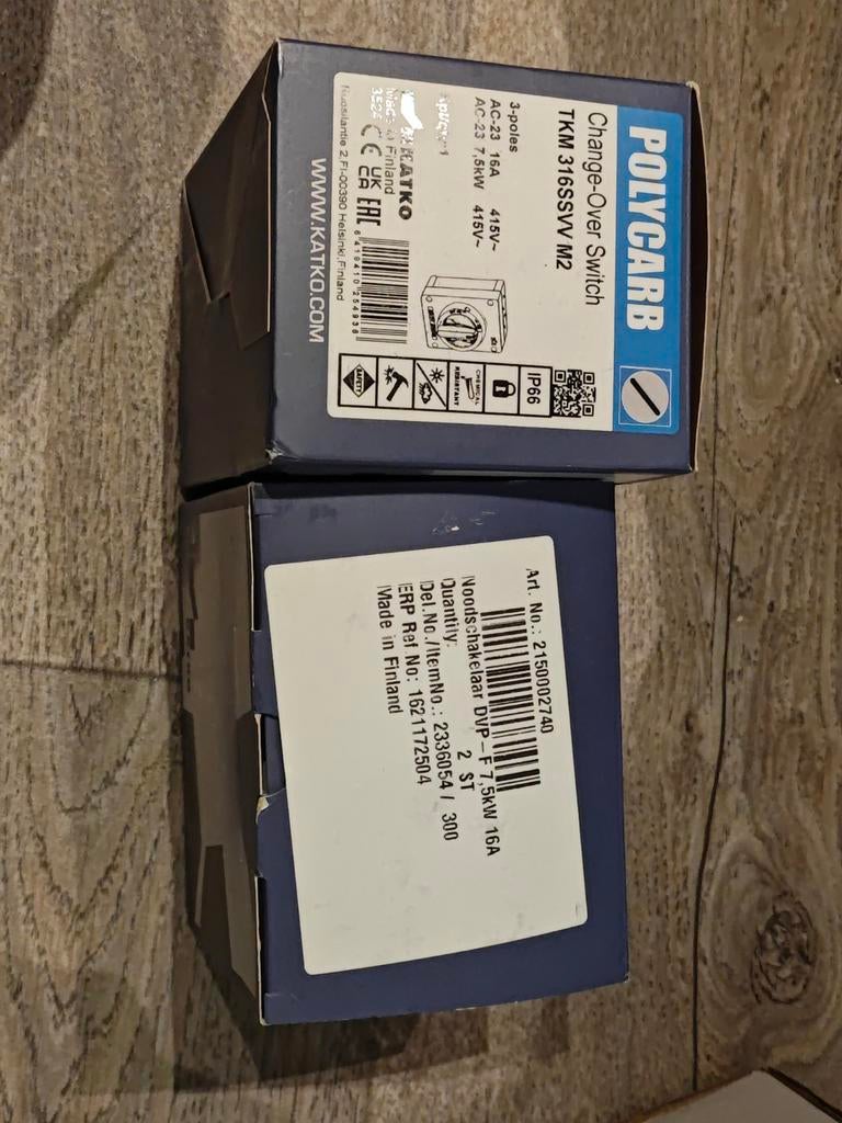 Katko Noodschakelaar DVP-F 7,5kW 16A, Ophalen of Verzenden, Nieuw, Overige typen