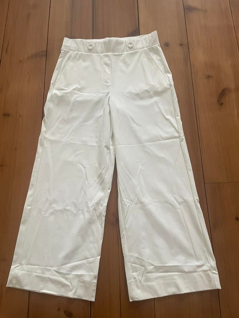 Mooie witte travelstof culotte Studio Anneloes, M, Verzenden, Zo goed als nieuw, Wit, Lang