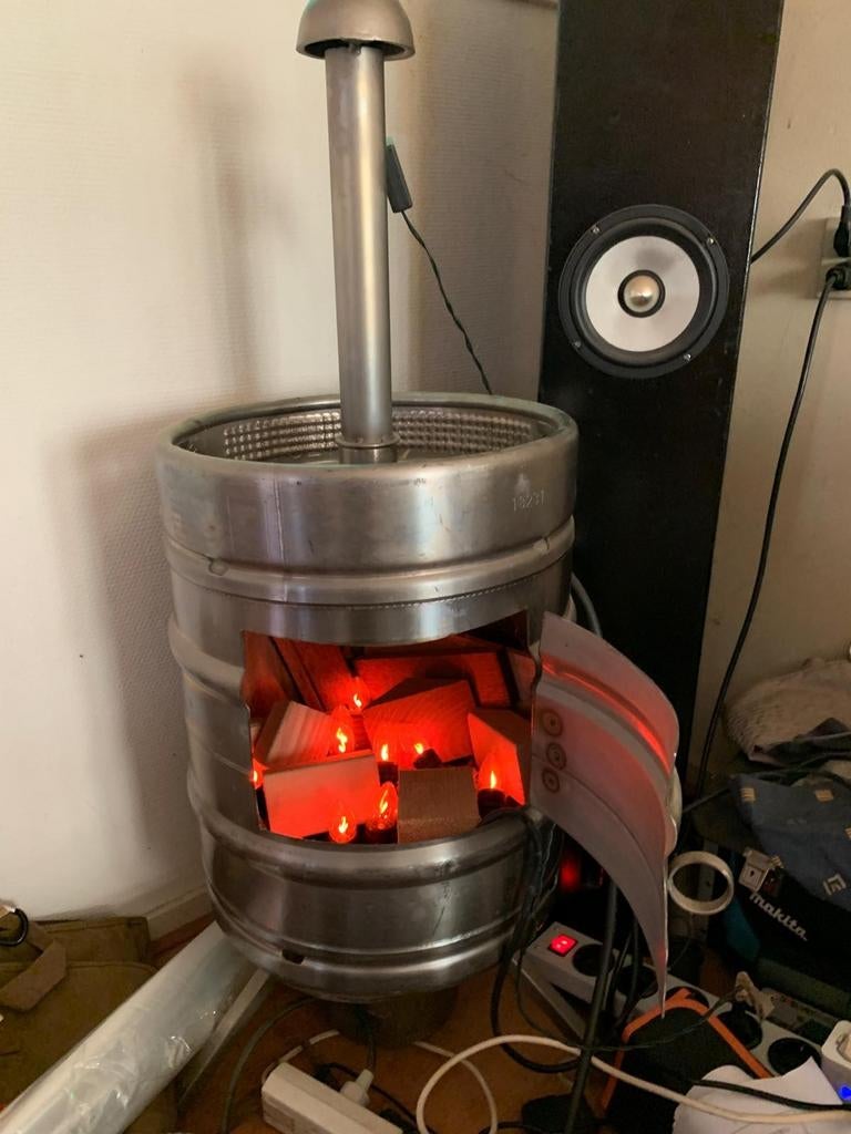 Tuinkachel van biervat, Ophalen of Verzenden