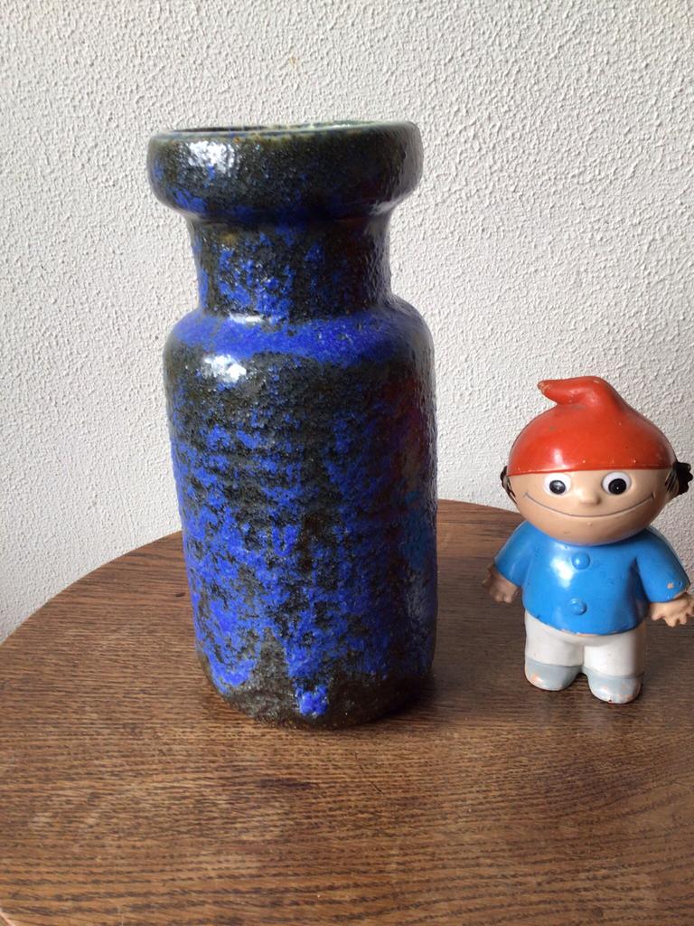 Vaas, Vest keramiek, van Woerden, blauw., Ophalen of Verzenden