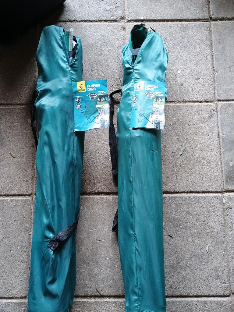 Twee camping stoelen., Ophalen, Regenjas
