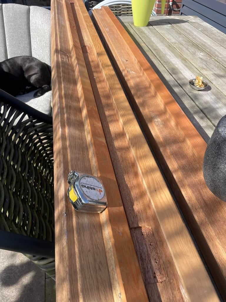 Meranti kozijnhout, Doe-het-zelf en Verbouw, Ophalen, Gebruikt, Deurkozijn, 150 tot 225 cm