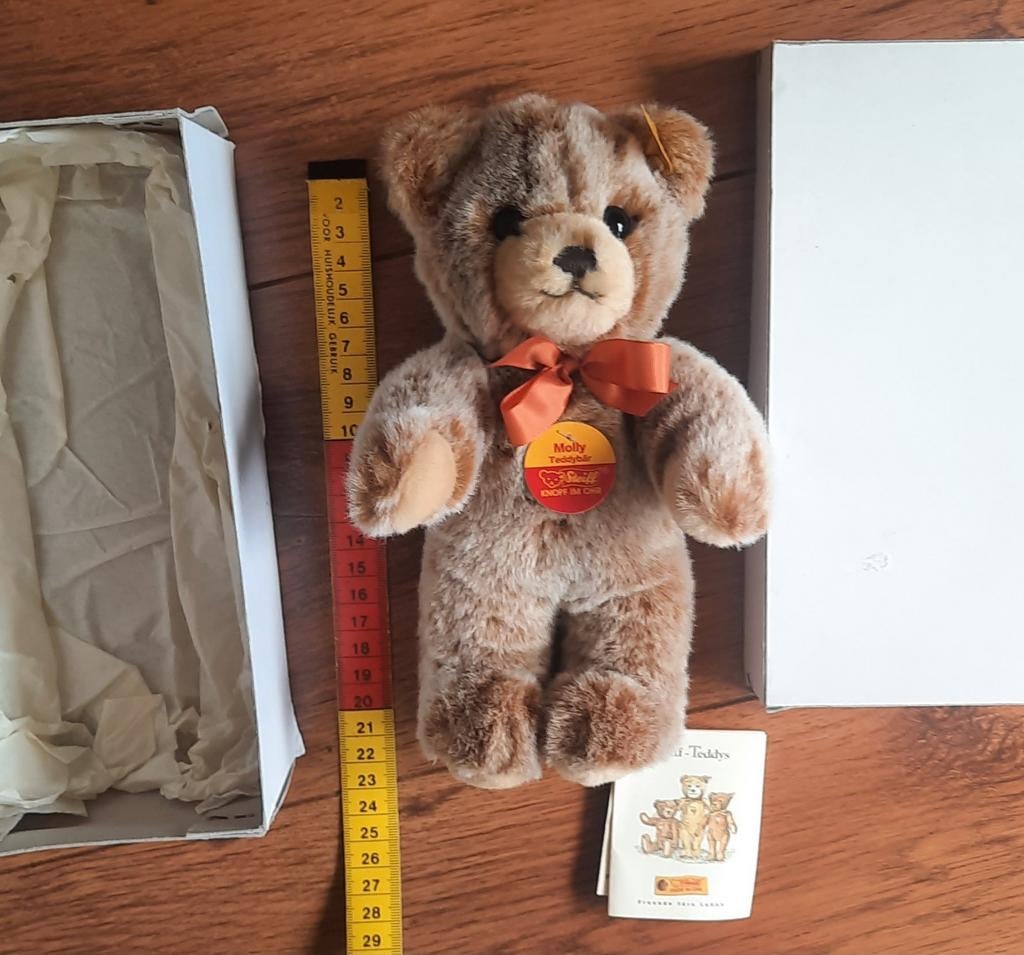 Ultra zacht beertje van steiff, nieuw met kaartjes en doosje, Ophalen of Verzenden, Nieuw, Stoffen beer, Steiff