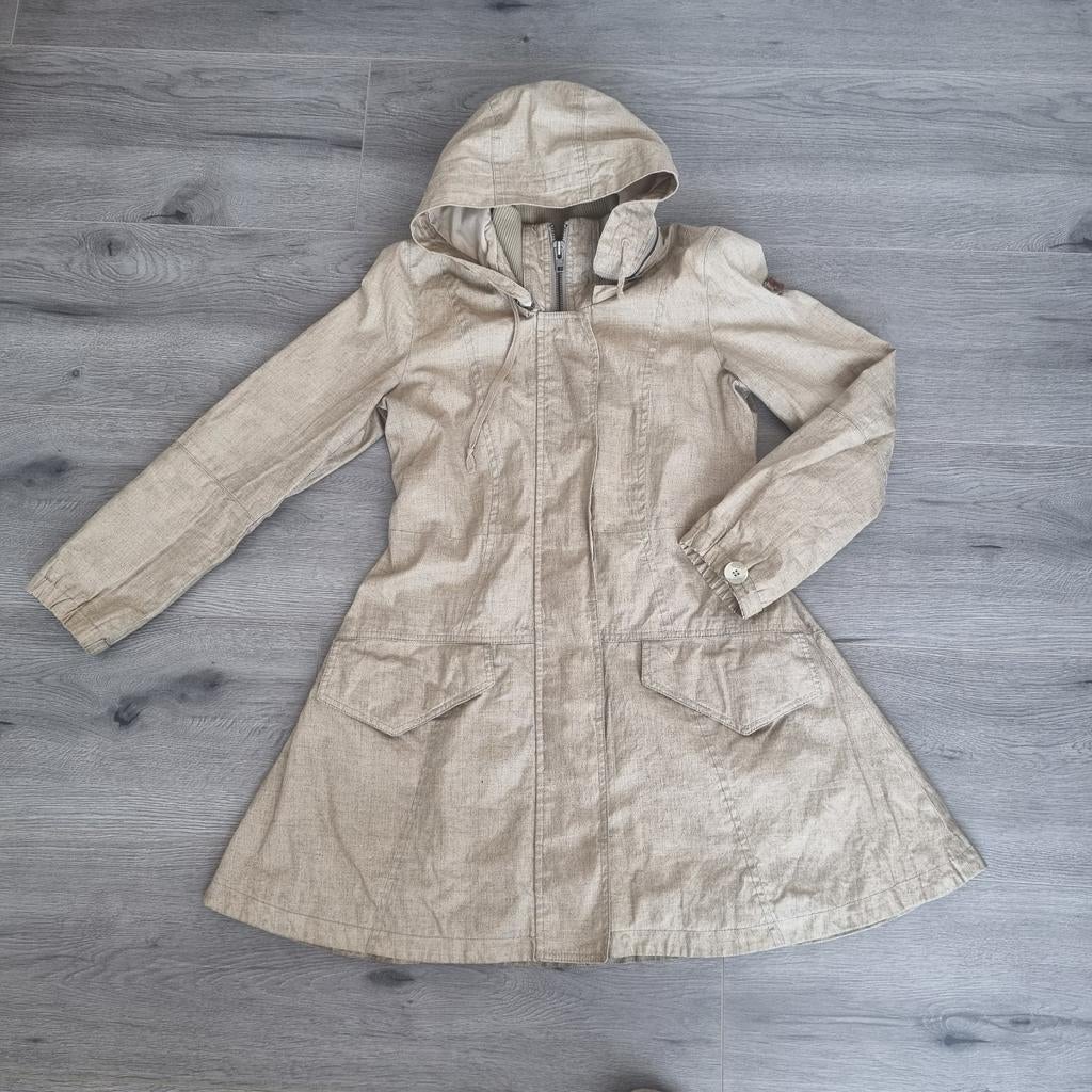 Moscow Linnen Hooded Parka Jas Beige - Zomerjas, Beige, Ophalen of Verzenden, Moscow, Maat 34 (XS) of kleiner