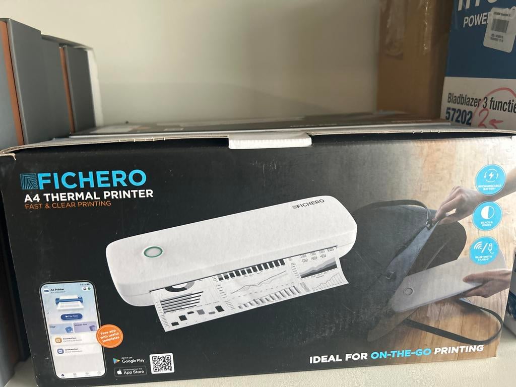 Fichero A4 Thermal Printer, Computers en Software, Printers, Zwart-en-wit printen, Printer, Nieuw, Ophalen of Verzenden