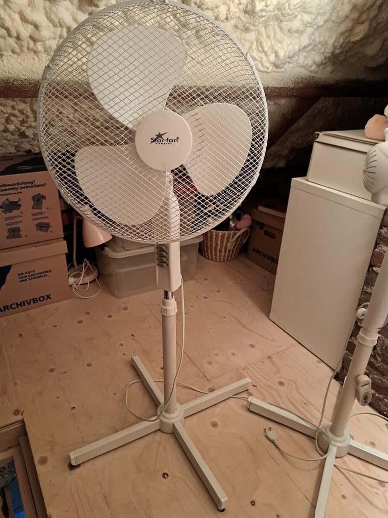 Star-fan Staande Ventilator - Wit, Witgoed en Apparatuur, Ventilatoren, Ophalen of Verzenden, Gebruikt, Statiefventilator