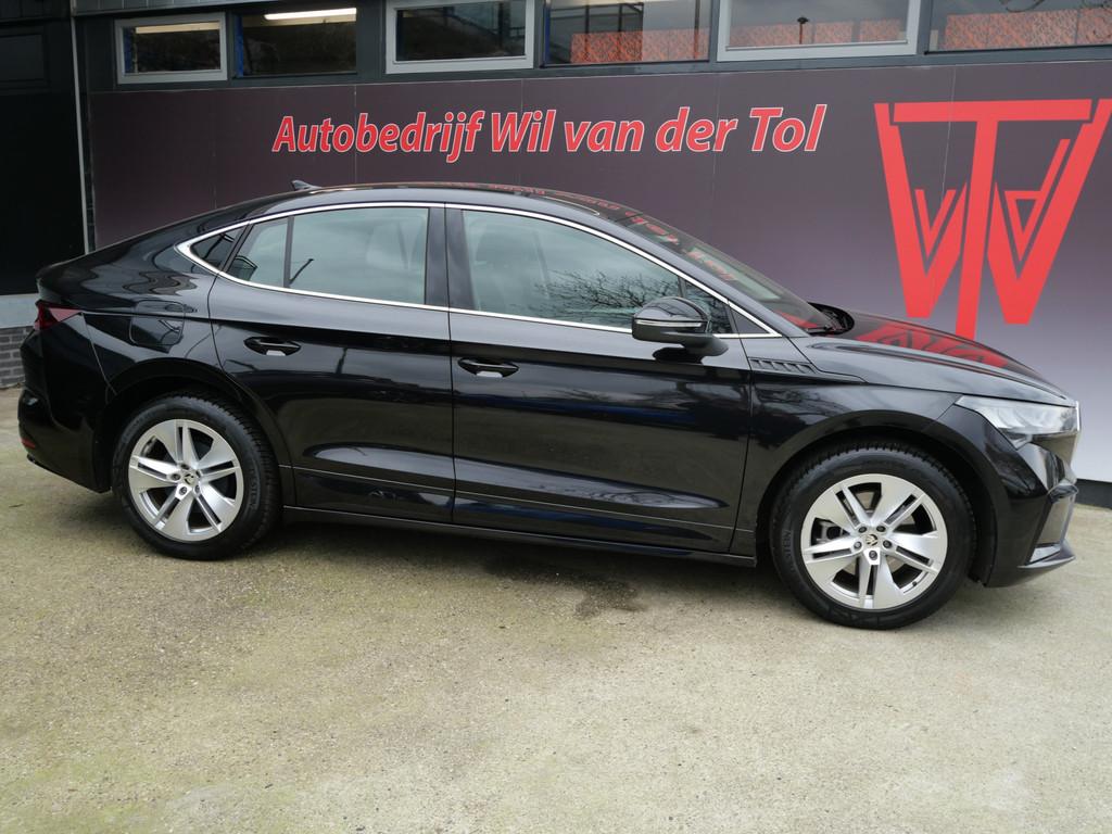Skoda Enyaq iV 60 COUPE | NL-AUTO | PANORAMA | A.C.C | CARPL, Automaat, Achterwielaandrijving, Gebruikt, Leder en Stof