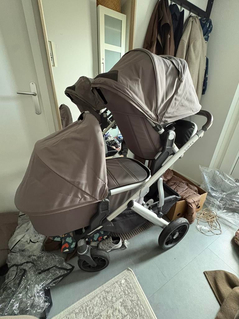 Kinderwagen Duowagen Uppababy Vista V2, Kinderen en Baby's, Kinderwagens en Combinaties, Duowagen, Zo goed als nieuw, Ophalen
