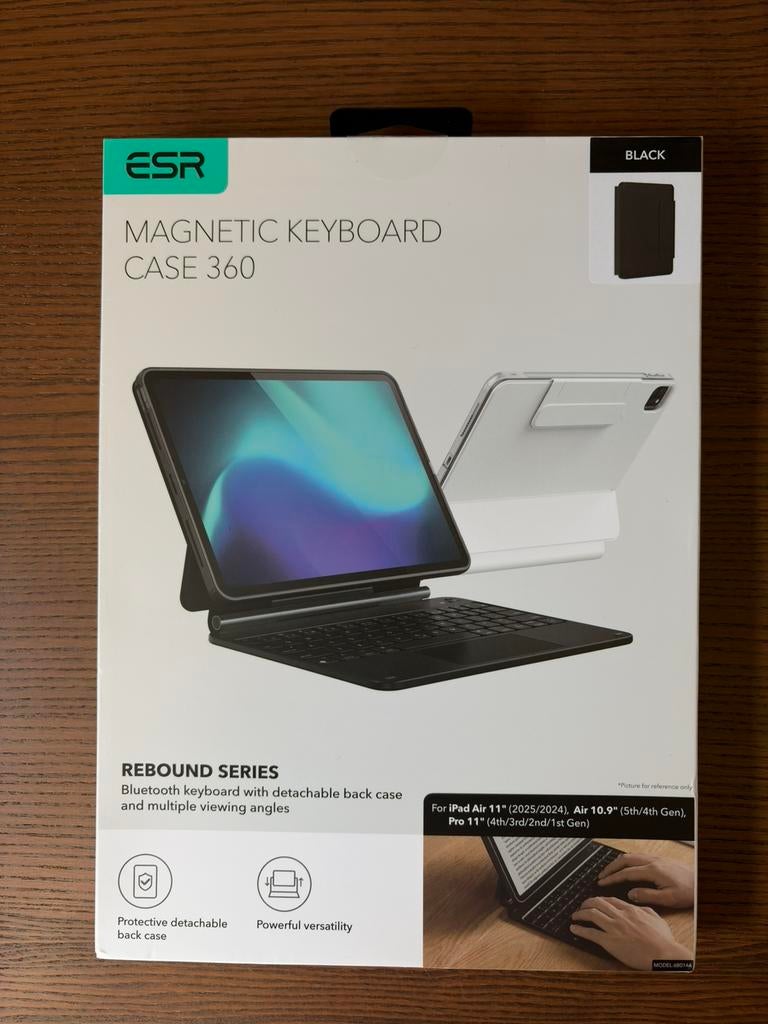 ESR Keyboard Case 360 iPad Air/Pro 11 | Zo goed als nieuw, Computers en Software, Tablet-hoezen, Zo goed als nieuw, Bescherming voor- en achterkant