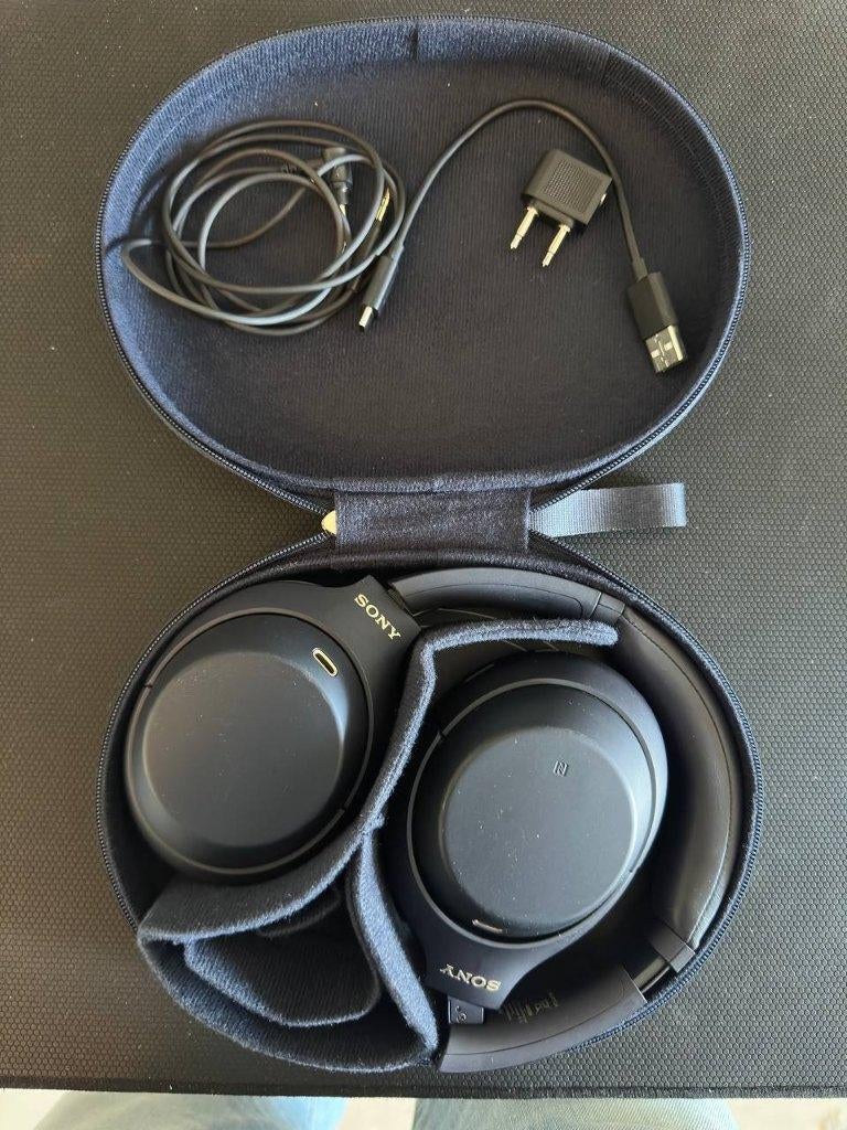 Sony WH-1000XM4 Blue, Bluetooth, Zo goed als nieuw, Sony, Op oor (supra aural)