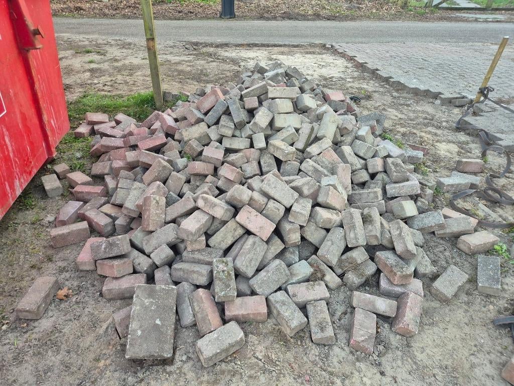 Beton klinkers +/- 70m2 Gratis!, Tuin en Terras, Tegels en Klinkers, Ophalen, Gebruikt, Klinkers, 10 m² of meer
