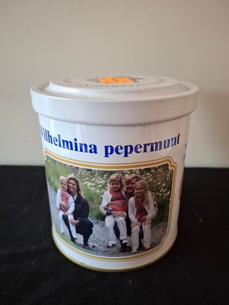 Blik Wilhelmina pepermunt, Ophalen of Verzenden, Gebruikt, Overige