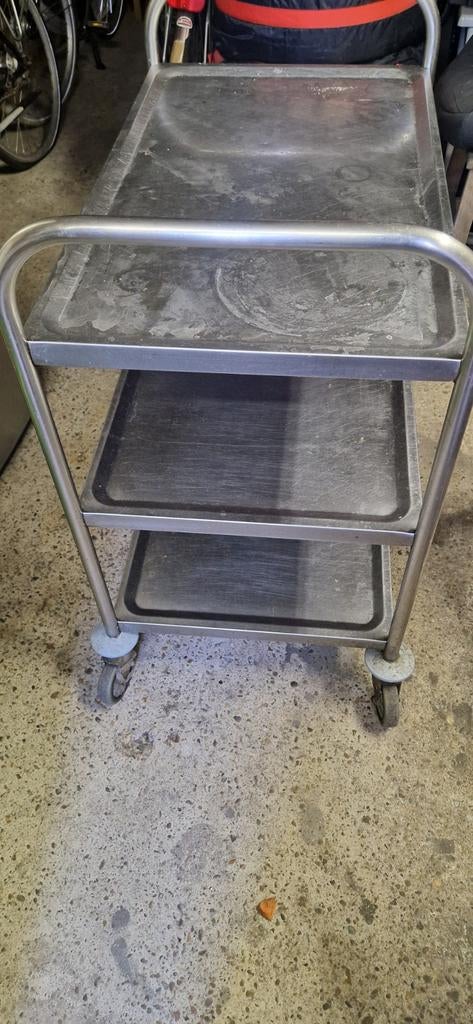 Serveerwagen rvs, Doe-het-zelf en Verbouw, Transportwagens, 100 liter of meer, Ophalen of Verzenden, Transportkar