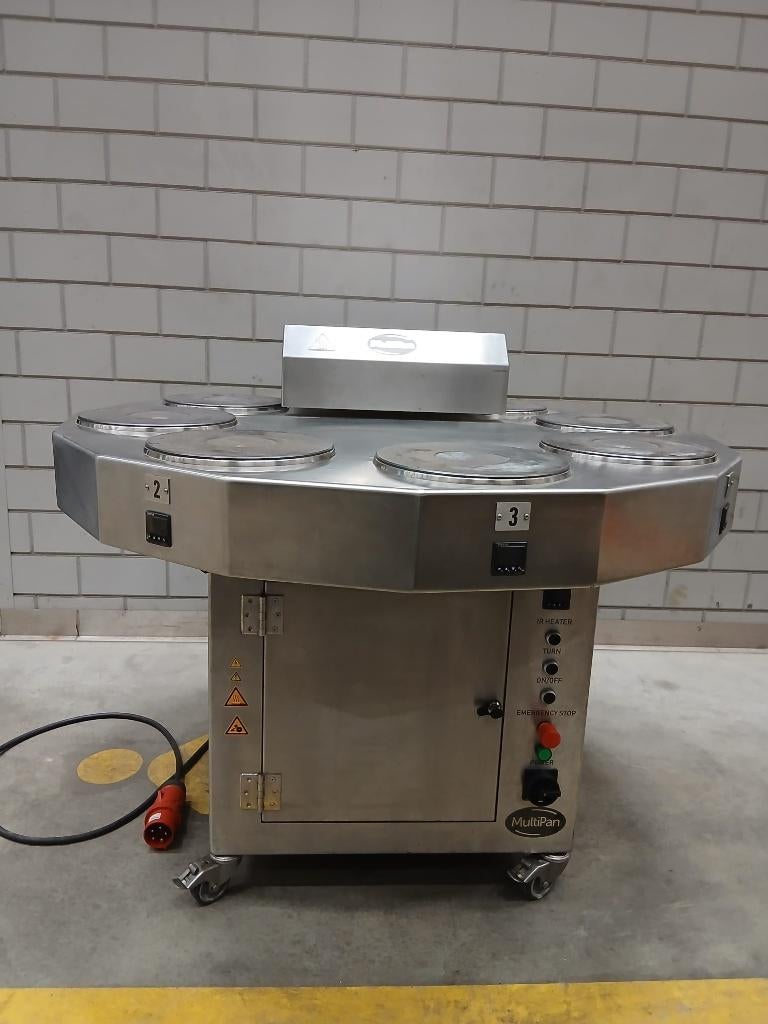 8-Pans Multipan Pannenkoekbakmachine, Ophalen, Gebruikt, Fornuis, Frituur en Grillen