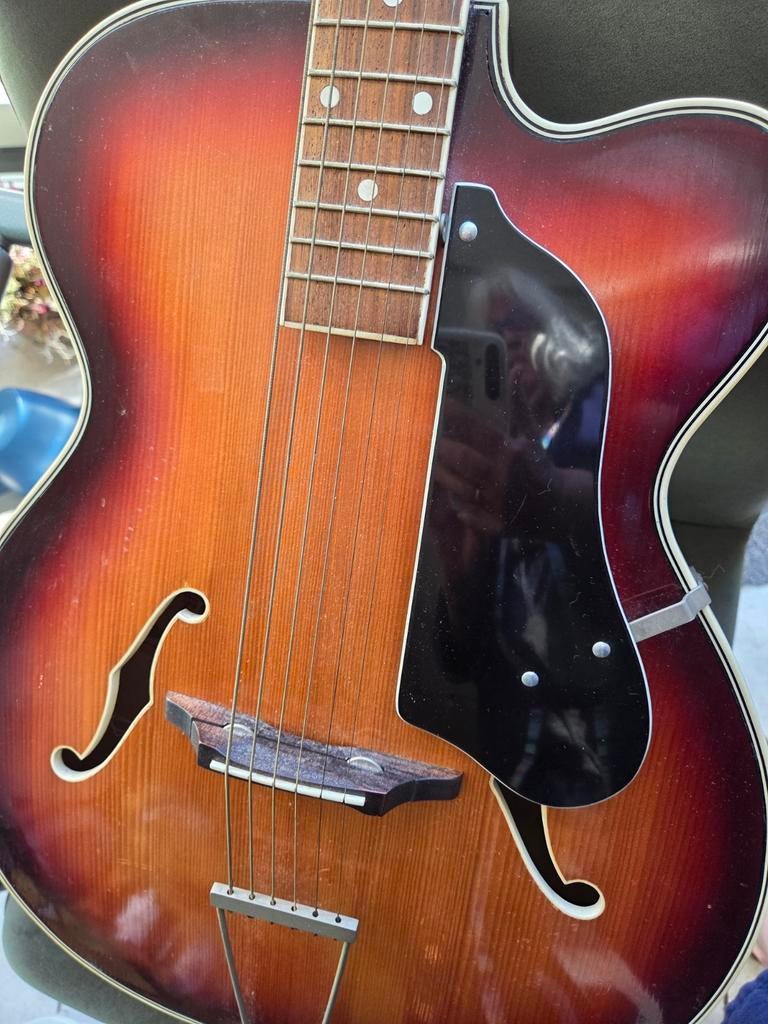 Mooie Otwin jazzgitaar model Harmony, Muziek en Instrumenten, Ophalen, Gebruikt, Klassieke of Spaanse gitaar