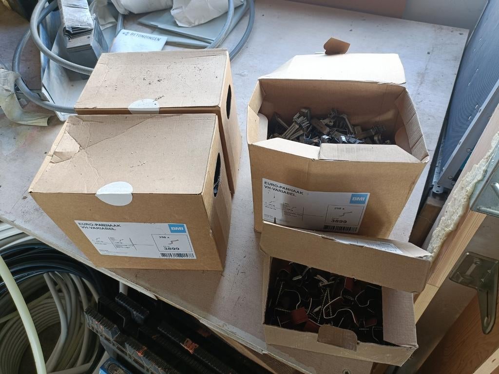 Euro panhaak variabel, Steen of Klei, Zwart, Ophalen of Verzenden, Minder dan 5 m²