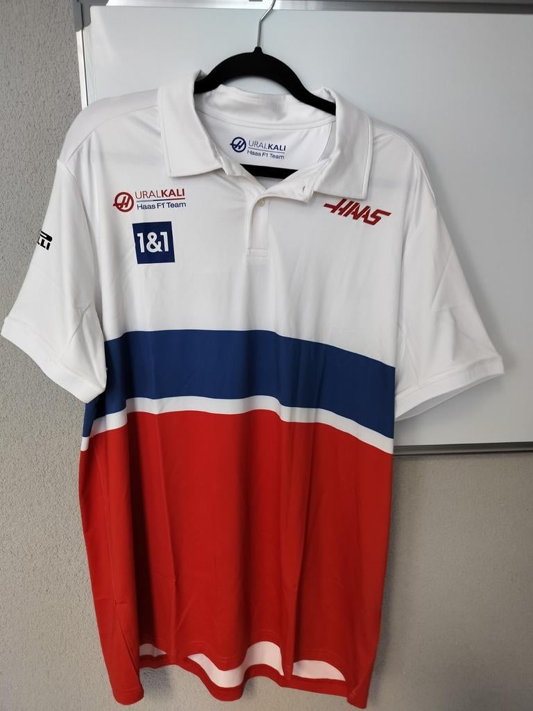 Fanshirt polo F1, team Haas, maat XL, Ophalen of Verzenden, Nieuw, Maat 56/58 (XL), Blauw
