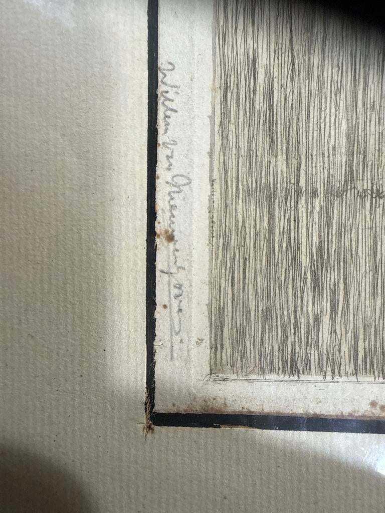 Ets van Willem van Nieuwenhove uit 1914 - Landschap, Ophalen of Verzenden