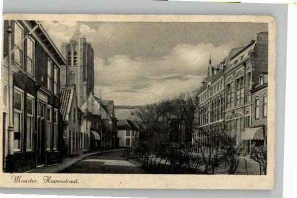 Monster havenstraat  uitg W.J. Loof, Verzenden, 1920 tot 1940, Gelopen, Zuid-Holland