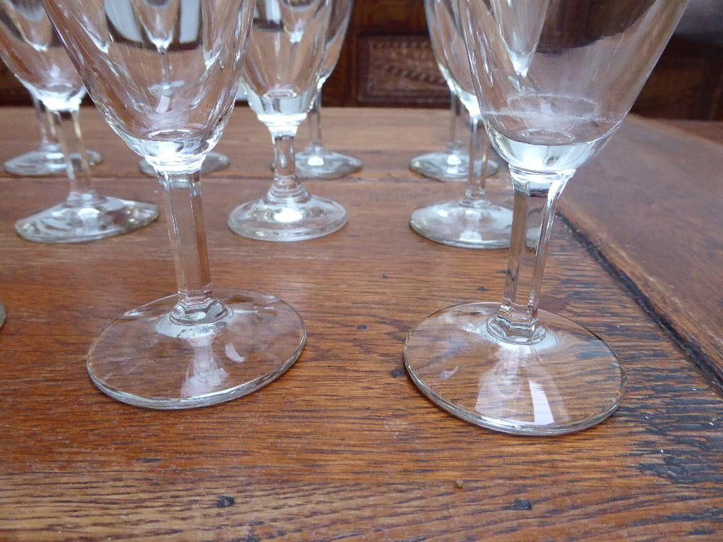 12 vintage champagne flutes, Durobor, Ophalen of Verzenden