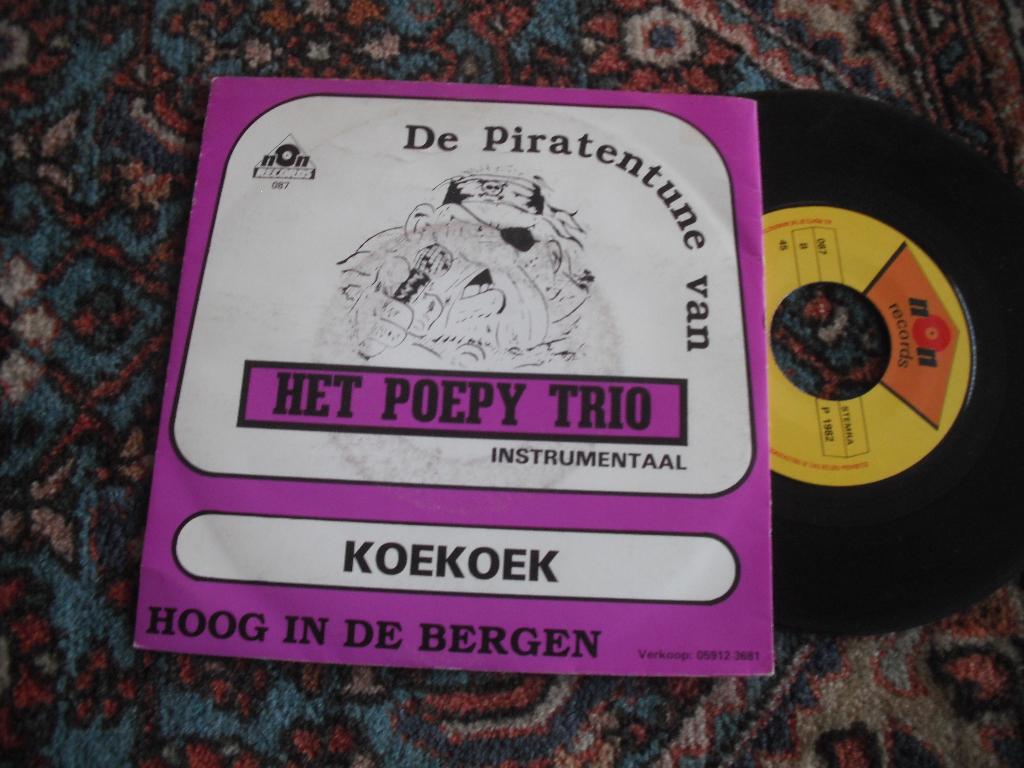 Het Poepy Trio - Koekoek / Hoog in de bergen, Cd's en Dvd's, Vinyl | Nederlandstalig, Ophalen of Verzenden, Zo goed als nieuw