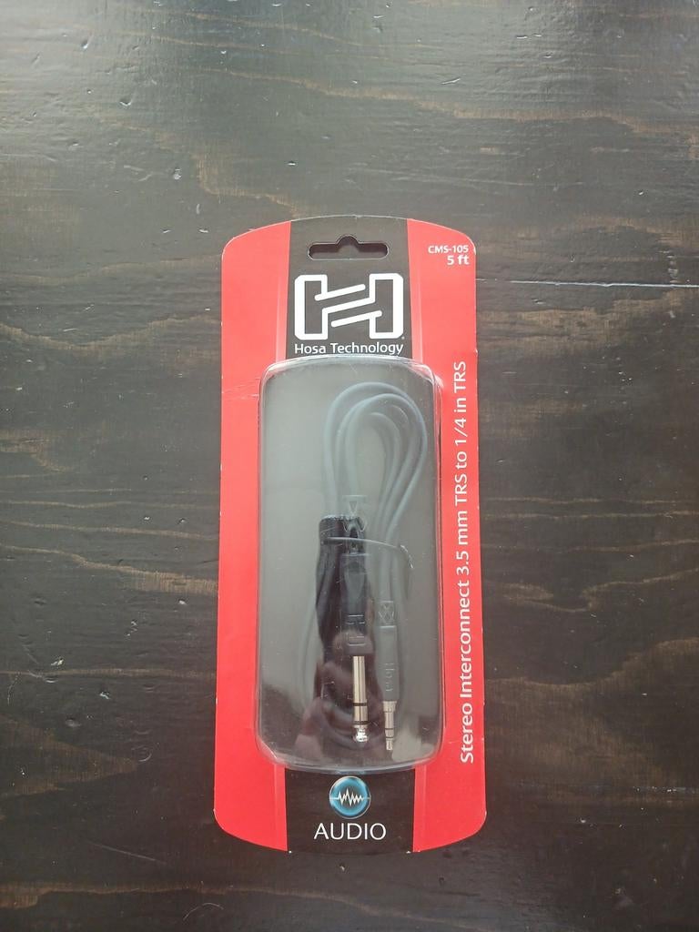 Hosa Stereo Interconnect 3.5mm TRS naar 1/4 inch TRS, Ophalen of Verzenden, Nieuw, Minder dan 2 meter, Interlink-kabel