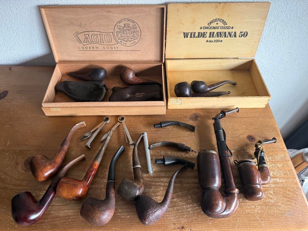 Tabaks pijpen Diverse soorten 12 X, Verzamelen, Rookartikelen, Aanstekers en Luciferdoosjes, Ophalen of Verzenden, Gebruikt, (Water)pijp