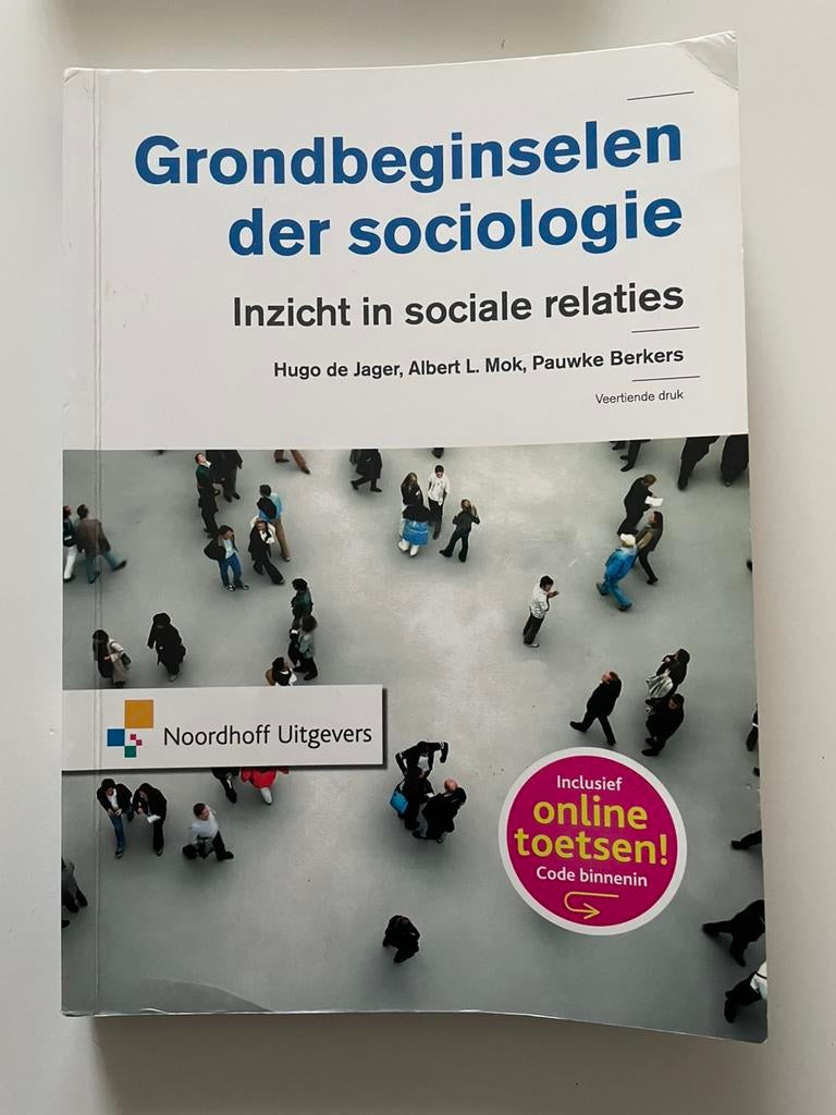 Grondbeginselen der sociologie, Boeken, Studieboeken en Cursussen, Ophalen of Verzenden, Alpha, Zo goed als nieuw, HBO