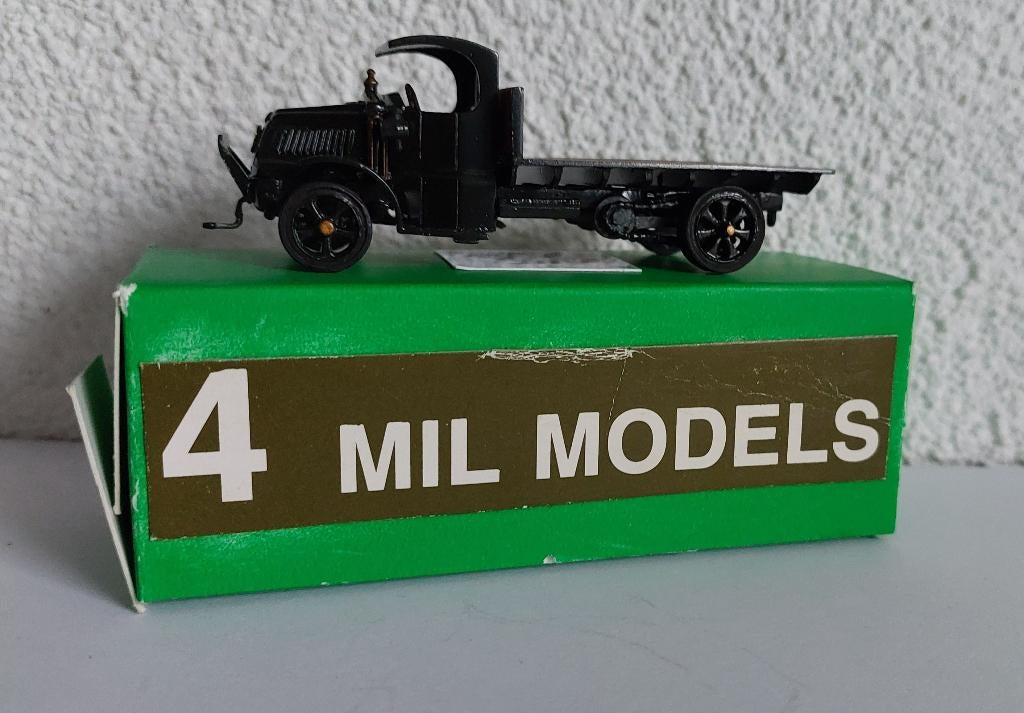 Mack AC Bulldog WW I tanktransporter # 1/76 witmetaal model, Ophalen of Verzenden, Zo goed als nieuw, Bus of Vrachtwagen