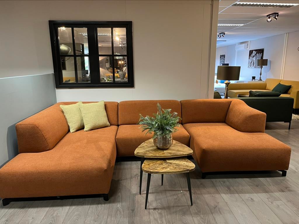 Leolux faya lobi stof Bouclé SALE, Verzenden, Hoekbank, Zo goed als nieuw, Vierpersoons of meer