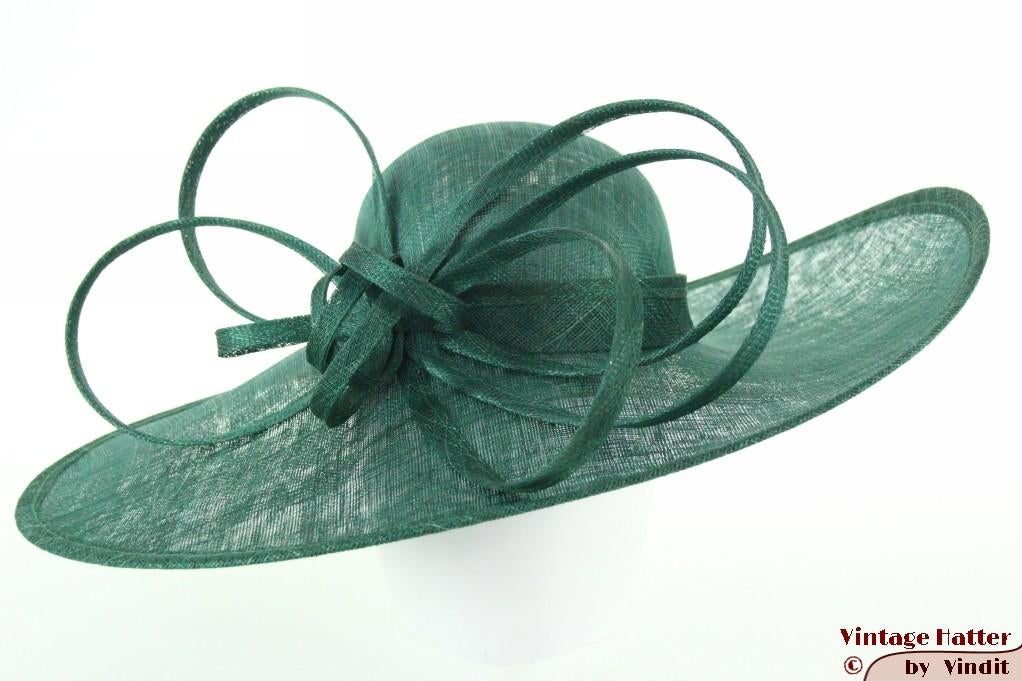 Zeer wijde dames zomerhoed Maddox groen sisal 56-57 nieuw, 56 of 57 cm (M, 7 of 7⅛ inch), Maddox, Hoed, Nieuw