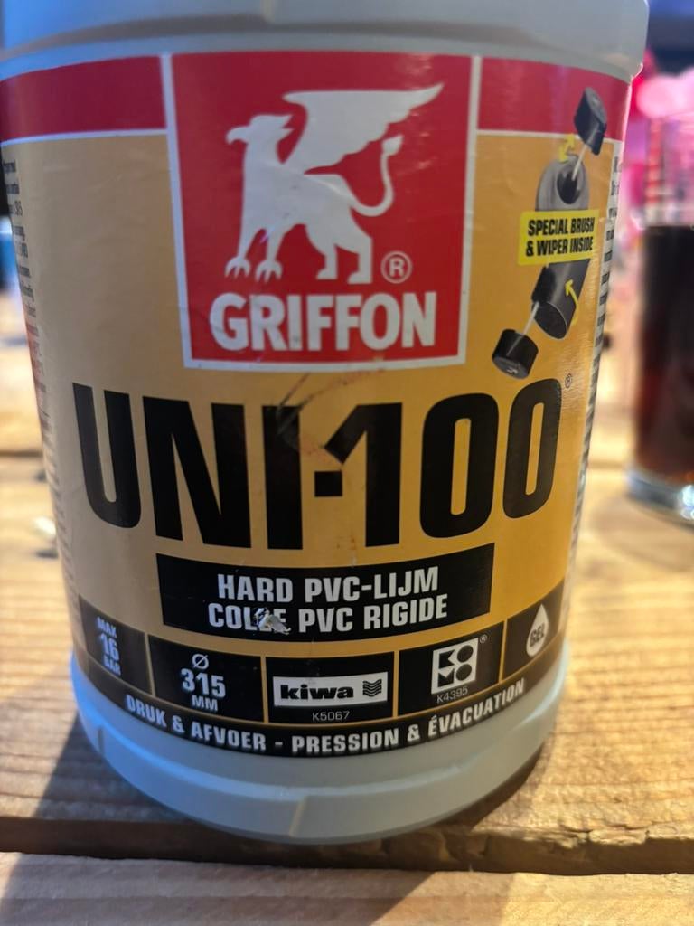 Griffon pvc lijm 1L, Pvc, Overige typen, Nieuw, Ophalen of Verzenden