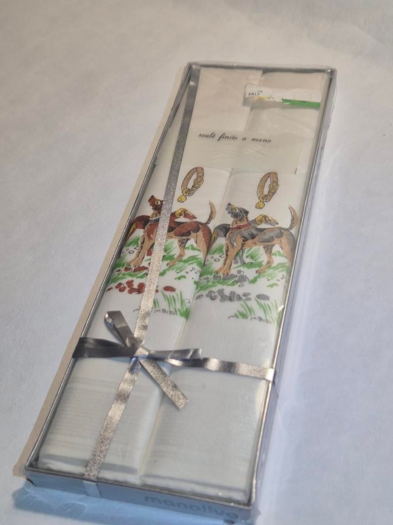 Vintage handgemaakte Manoliva Zakdoeken - Nieuw in Doos, Verzenden