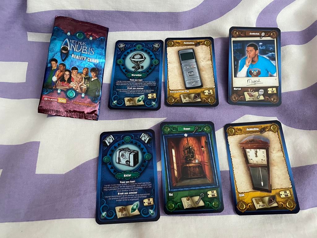 Het Huis Anubis kaarten 6x, Verzamelen, Ophalen of Verzenden, Zo goed als nieuw