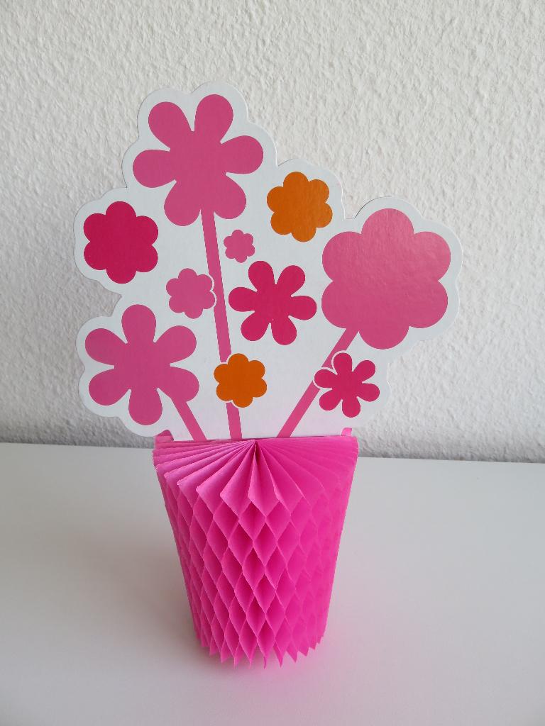 Honingraat honeycomb vaas met bloemen roze hema pasen, Ophalen of Verzenden, Nieuw