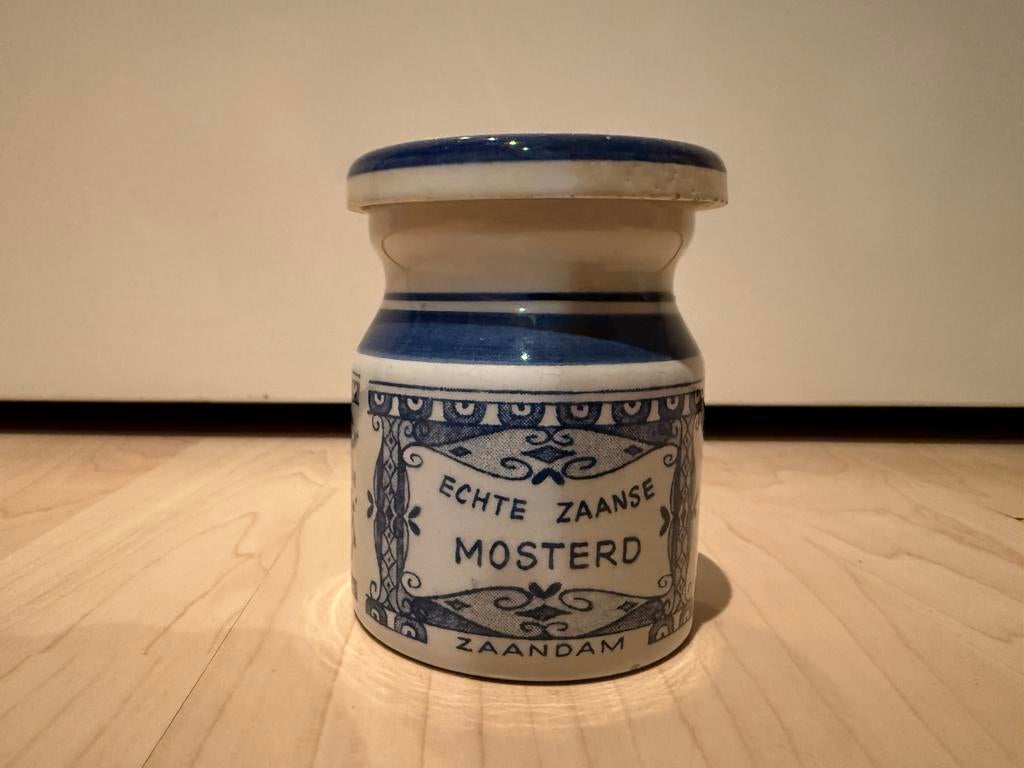 Delfts blauw. Echte Zaanse mosterd., Antiek en Kunst, Ophalen of Verzenden