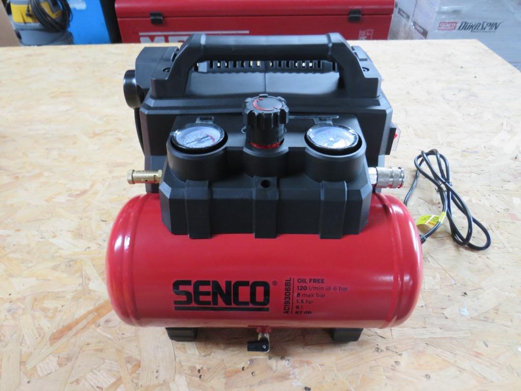 Senco geluidsarme compressor AC19306BL Nieuw, 6 tot 10 bar, Nieuw, Ophalen of Verzenden, Minder dan 200 liter/min