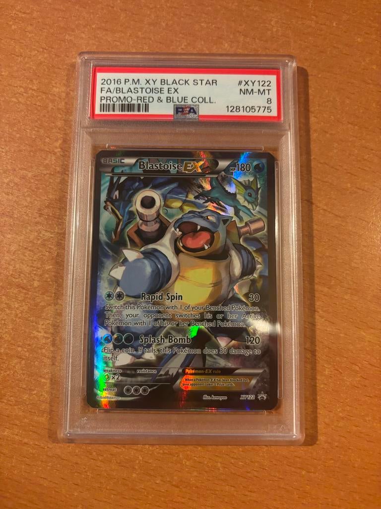 Blastoise XY122 PSA 8 Blackstar promo - pokemon, Hobby en Vrije tijd, Verzamelkaartspellen | Pokémon, Ophalen of Verzenden, Zo goed als nieuw