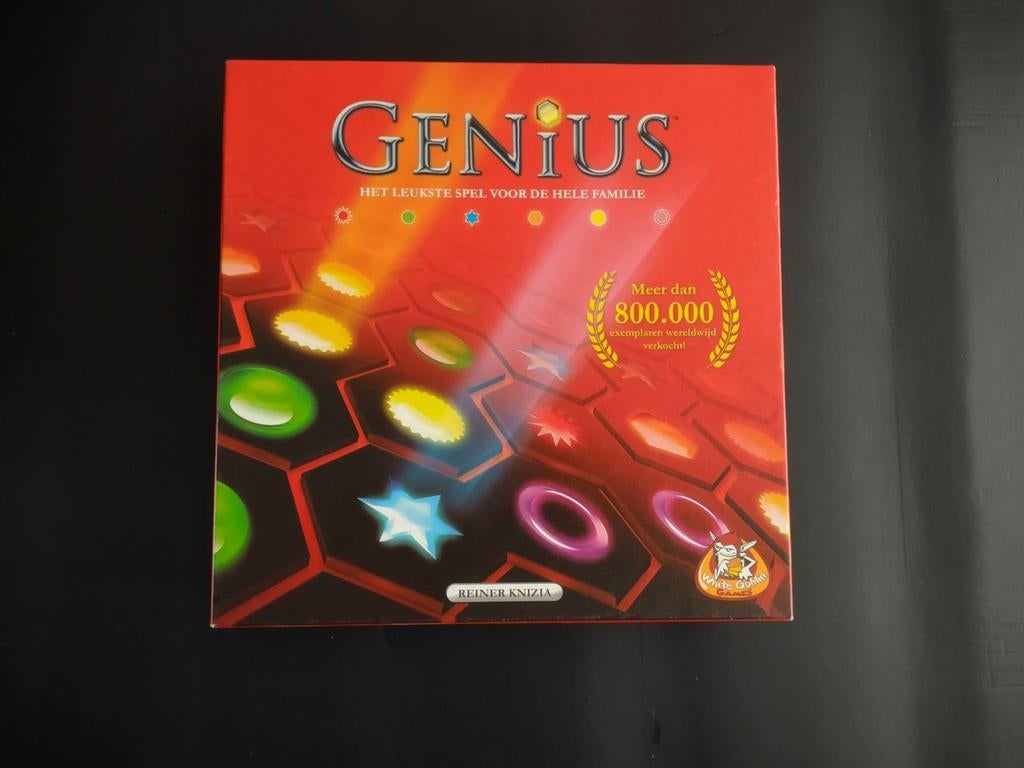Genius - bordspel van White Goblin, Een of twee spelers, Ophalen of Verzenden, Zo goed als nieuw, White Goblin Games