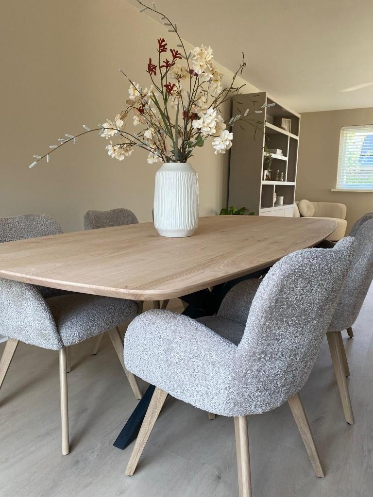 Eiken Deens ovale eettafel  - tot 300cm - volledig massief!, Huis en Inrichting, Tafels | Eettafels, 100 tot 150 cm, Eikenhout