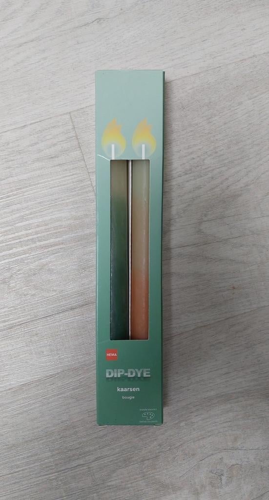 2 nieuwe dip-dye kaarsen, Ophalen of Verzenden, Nieuw, Overige materialen, Kaars