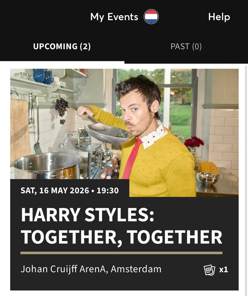 Harry Styles 16 mei amsterdam floor square 1 ticket, Tickets en Kaartjes, Eén persoon