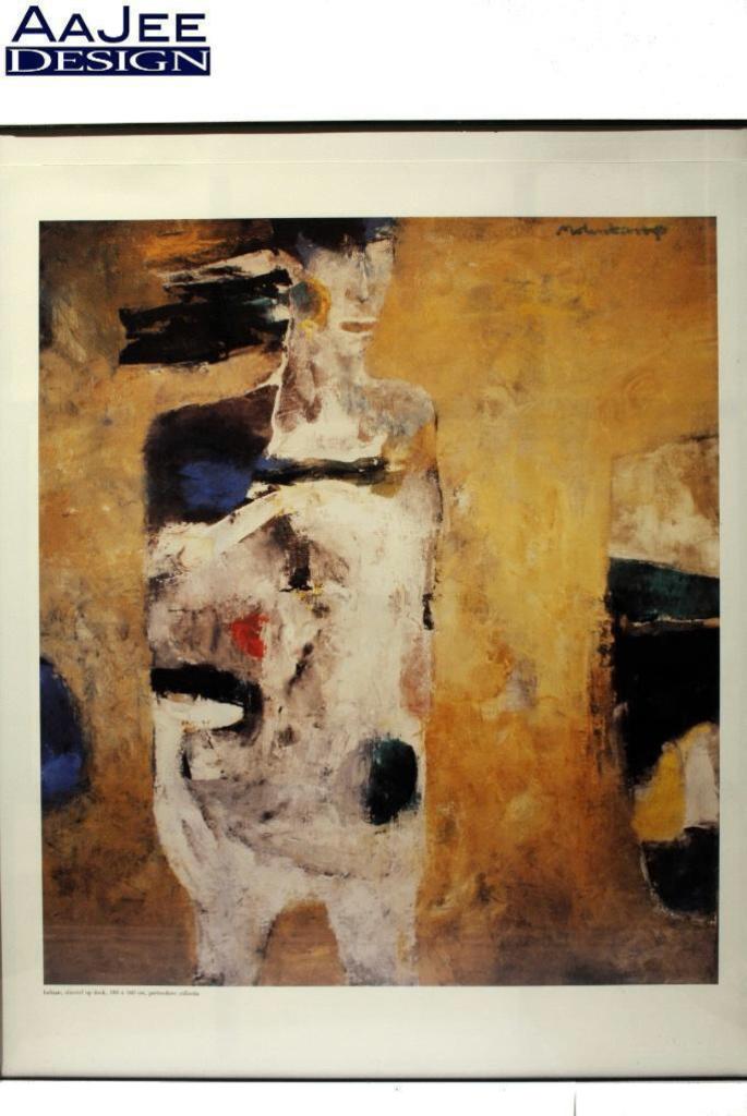 Nico Molenkamp - Indiaan - Gesigneerd op steen - Kunstdruk, Ophalen of Verzenden