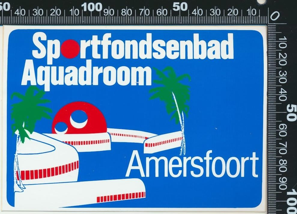 Sticker: Sportfondsenbad Aquadroom - Amersfoort, Verzenden, Zo goed als nieuw, Sport